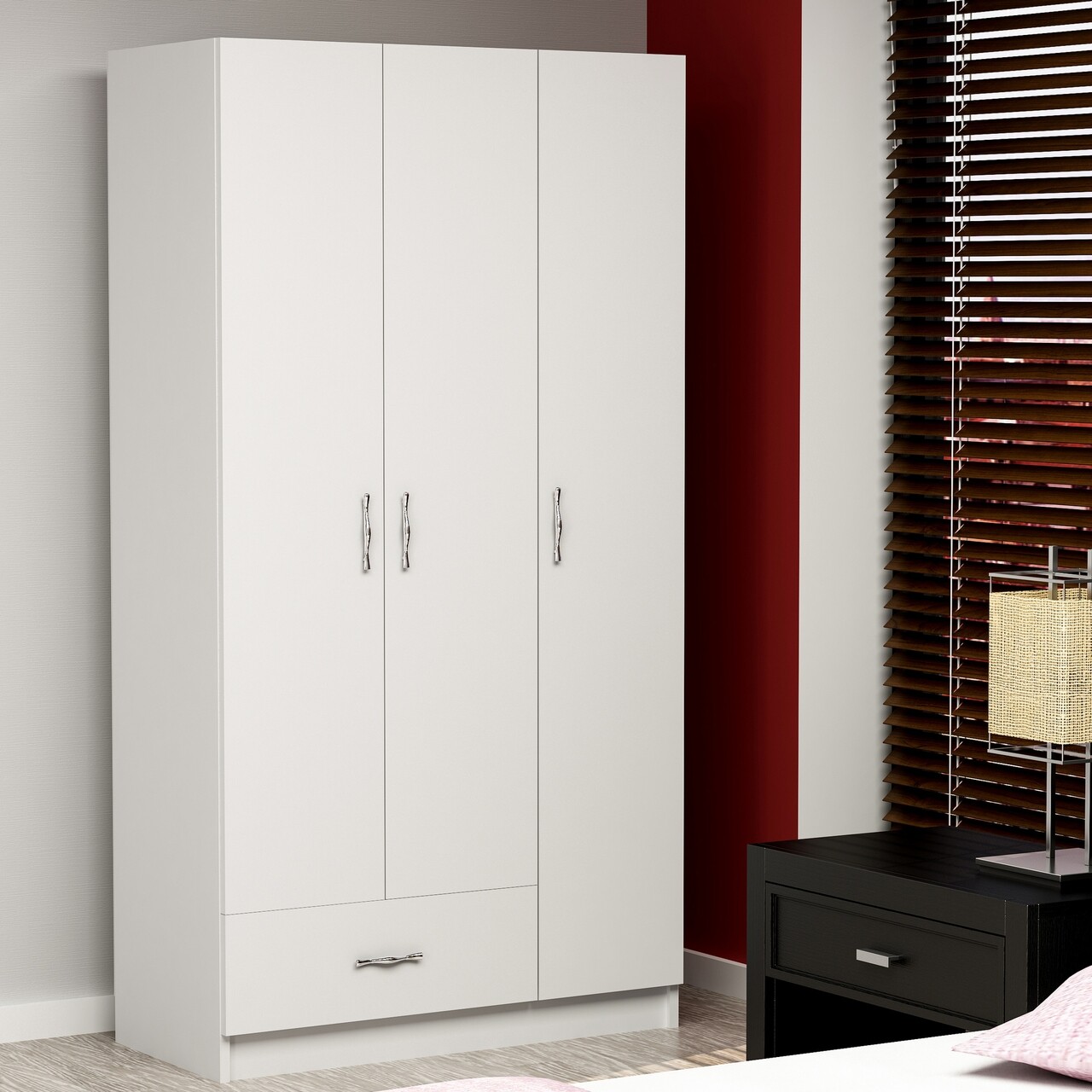 Dulap pentru haine Gabi, Decorotika, 90x40x170 cm, alb - imagine 4